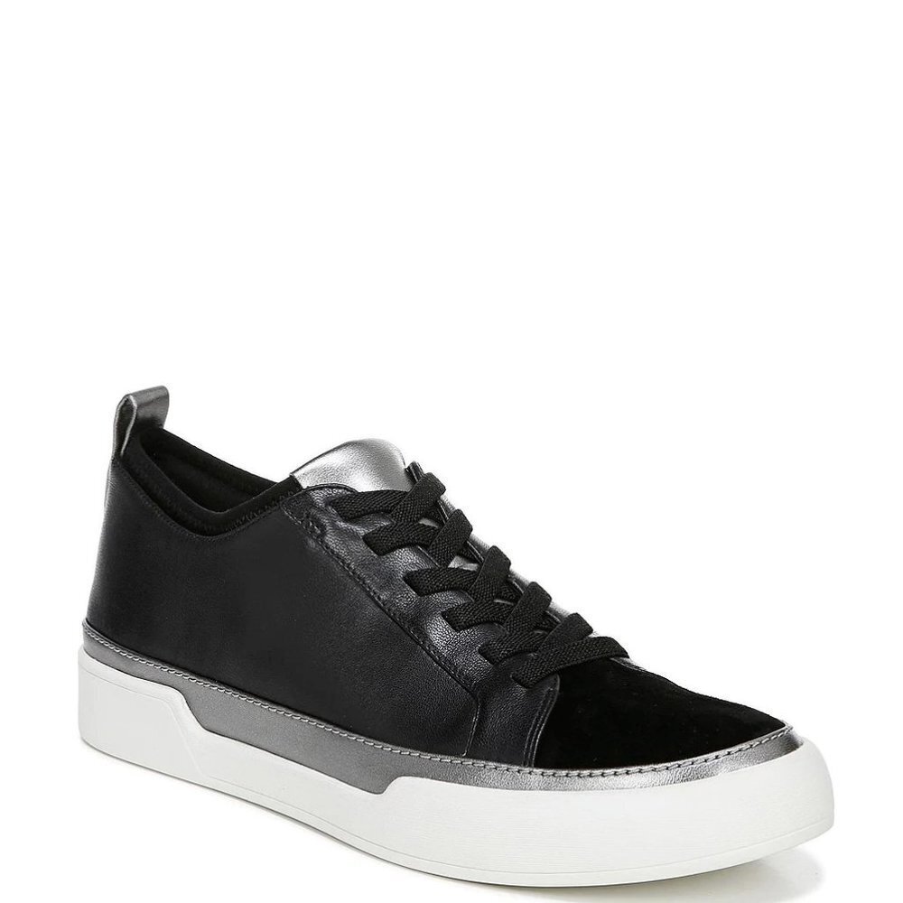 27 Edit | Valarie 100% Genuine Real Leather Upper Lace Up Sneaker Kicks Black 9M